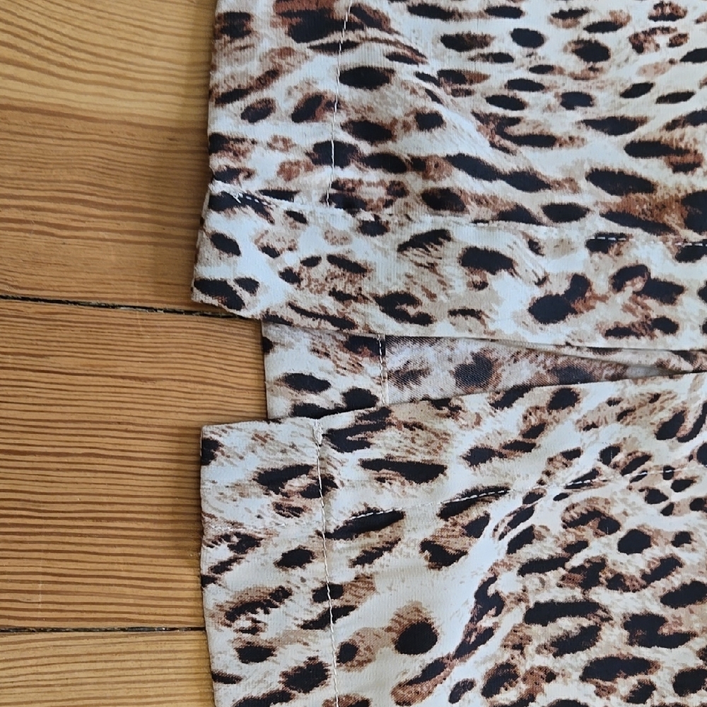 Banana Republic Leopard Print Sleeveless Belted Safari Midi Dress Size M - Picture 9 of 15